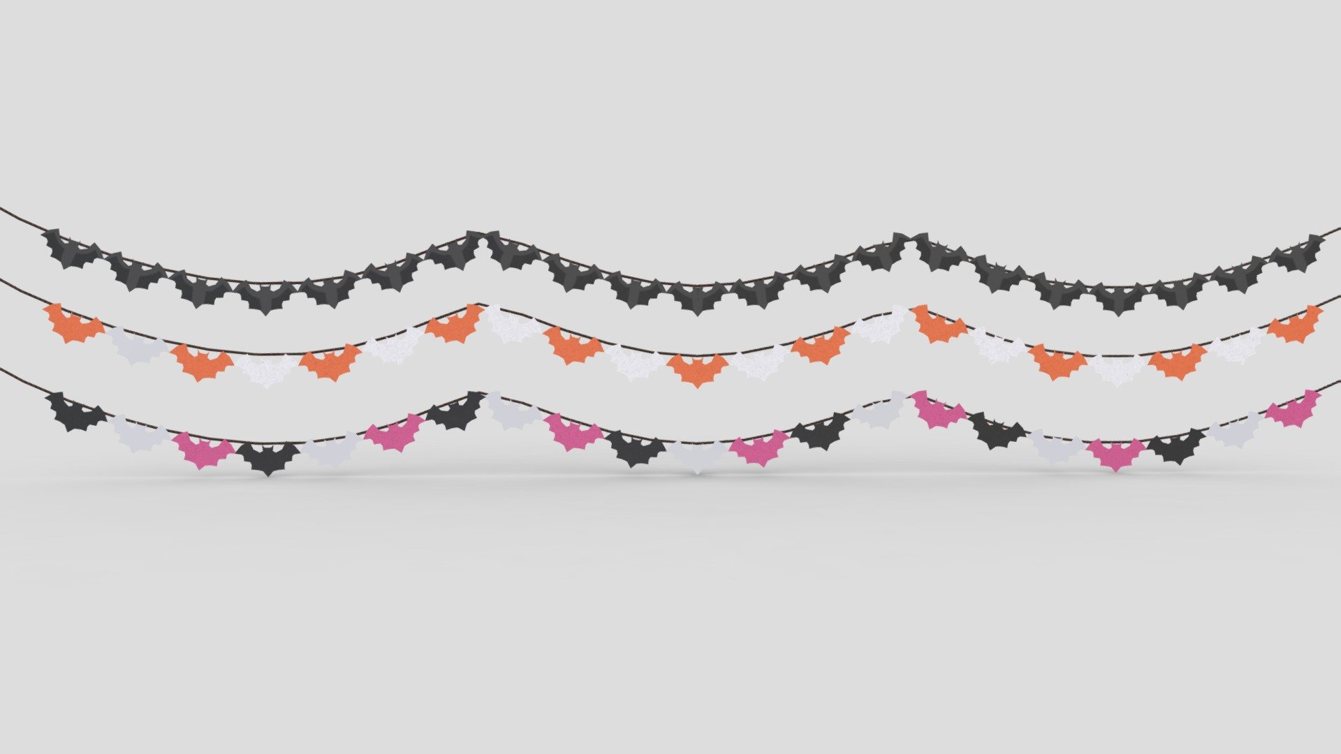 Bat Garlands 3d model