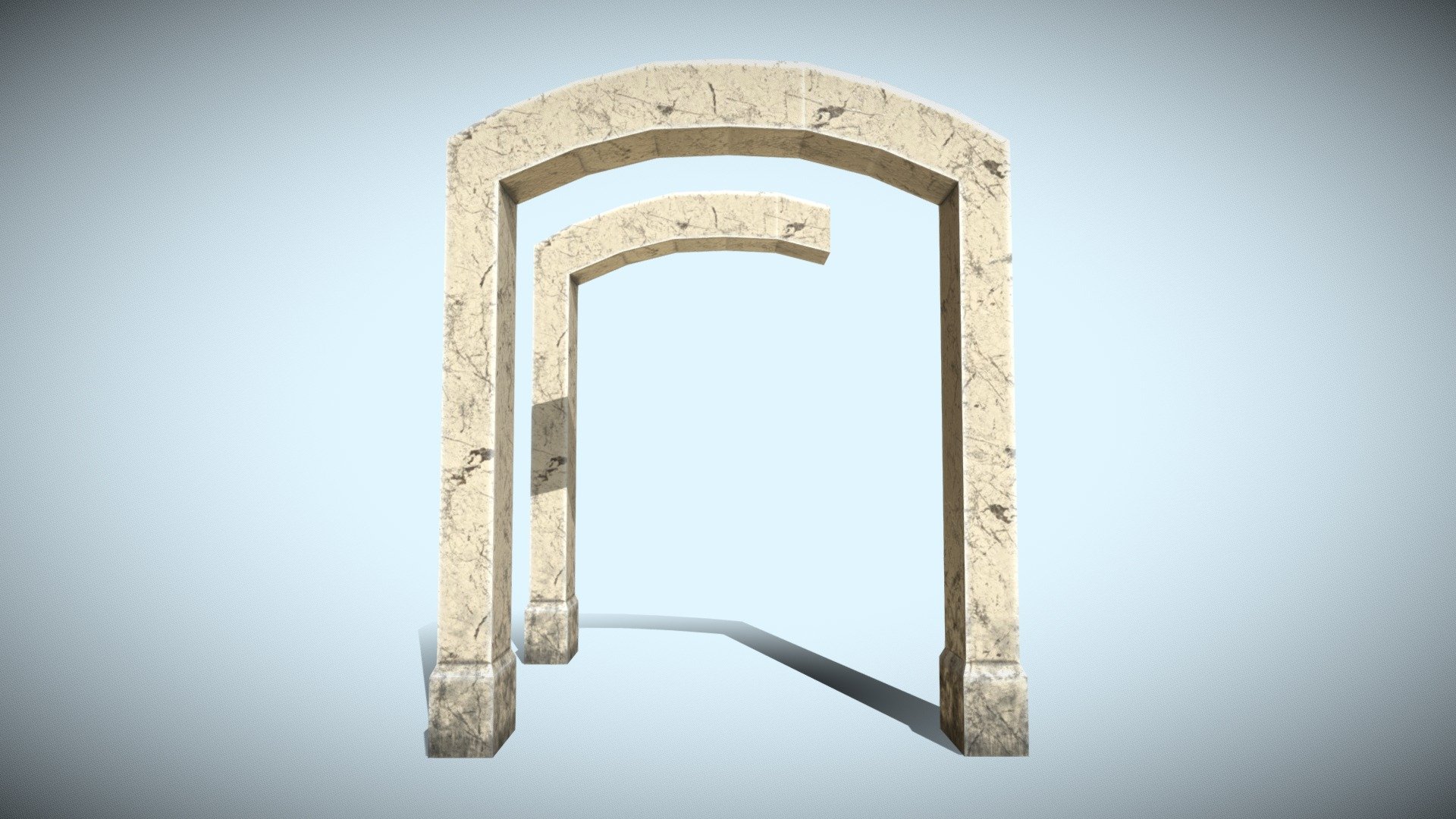 Door Stave Stone 3d model