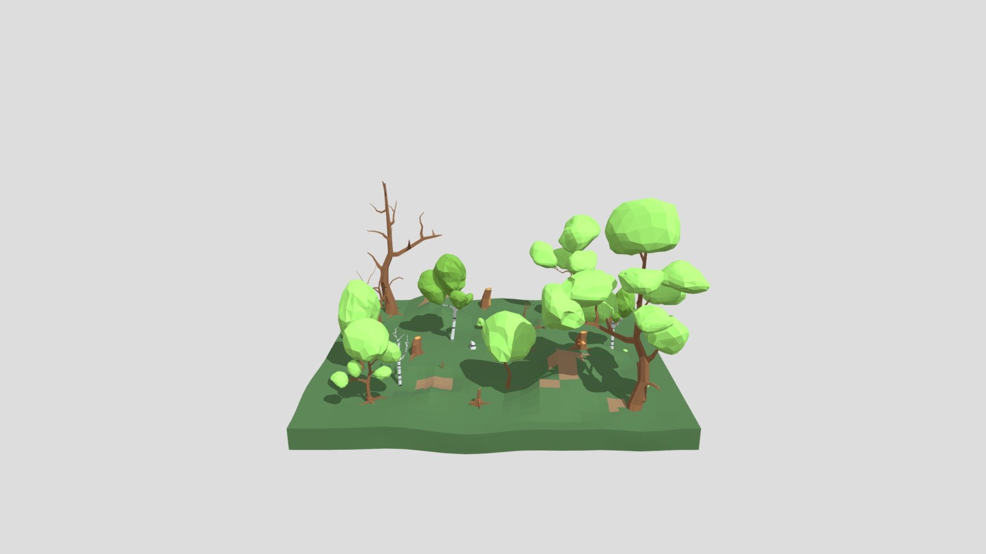 Low Poly Trees Pack 01 3d model