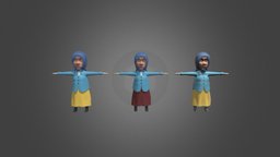 Grandmother character 3D