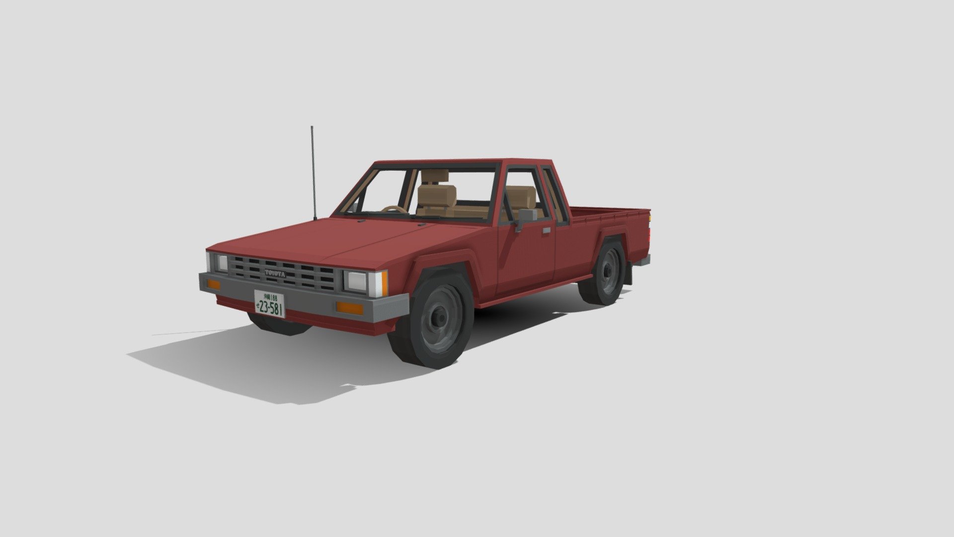 Toyota Hilux N50 2WD (Red) 3d model