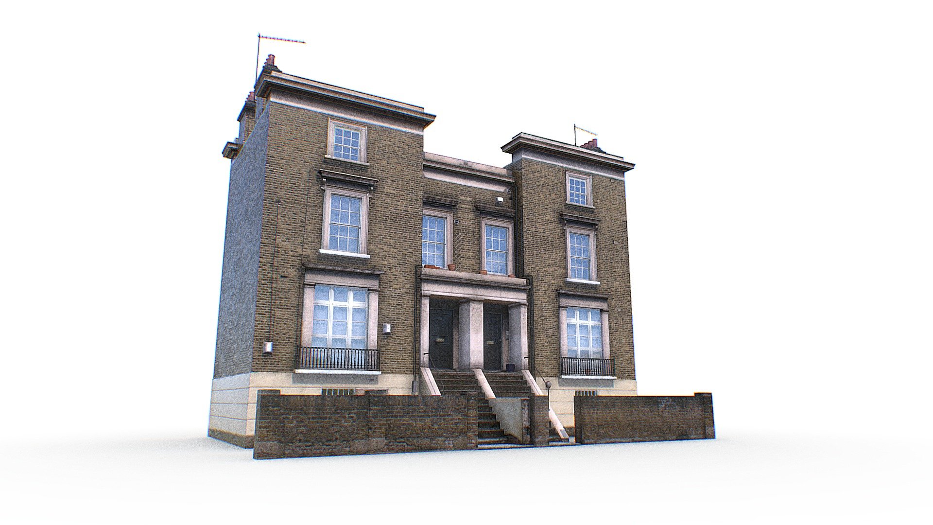 English Old Brick House 3d model