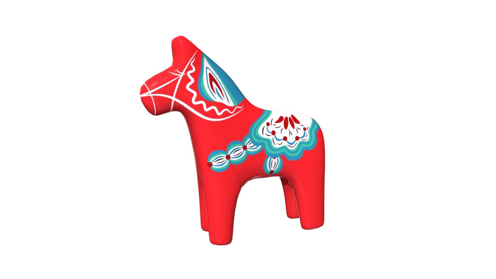 Dala Wooden Horse 3d model