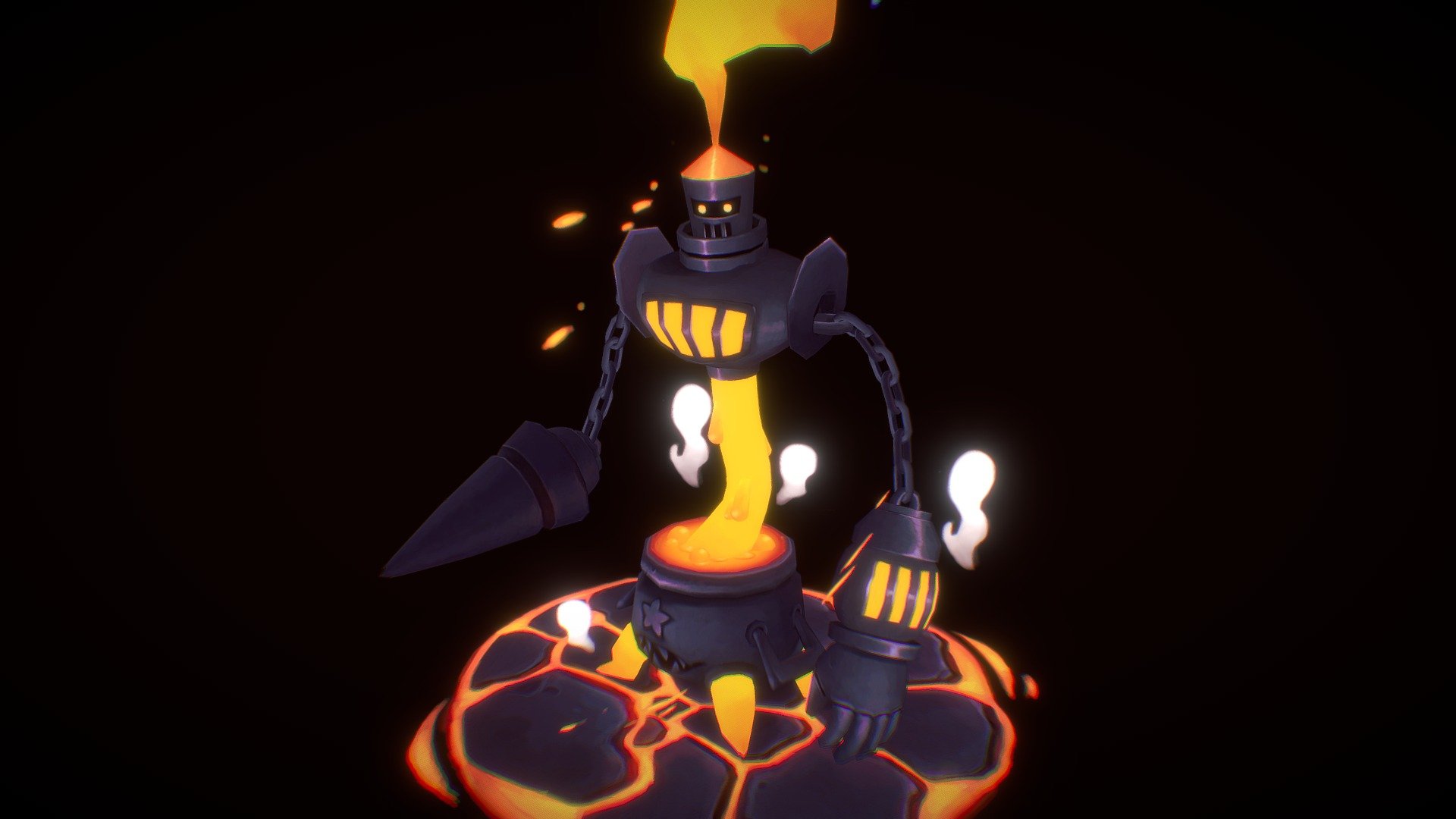 Lava Knight 3d model