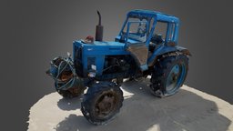 Tractor Abandoned at a Sea Shore