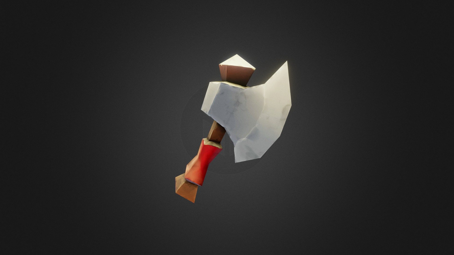 Low-poly Stylized Axe for Game. 3d model