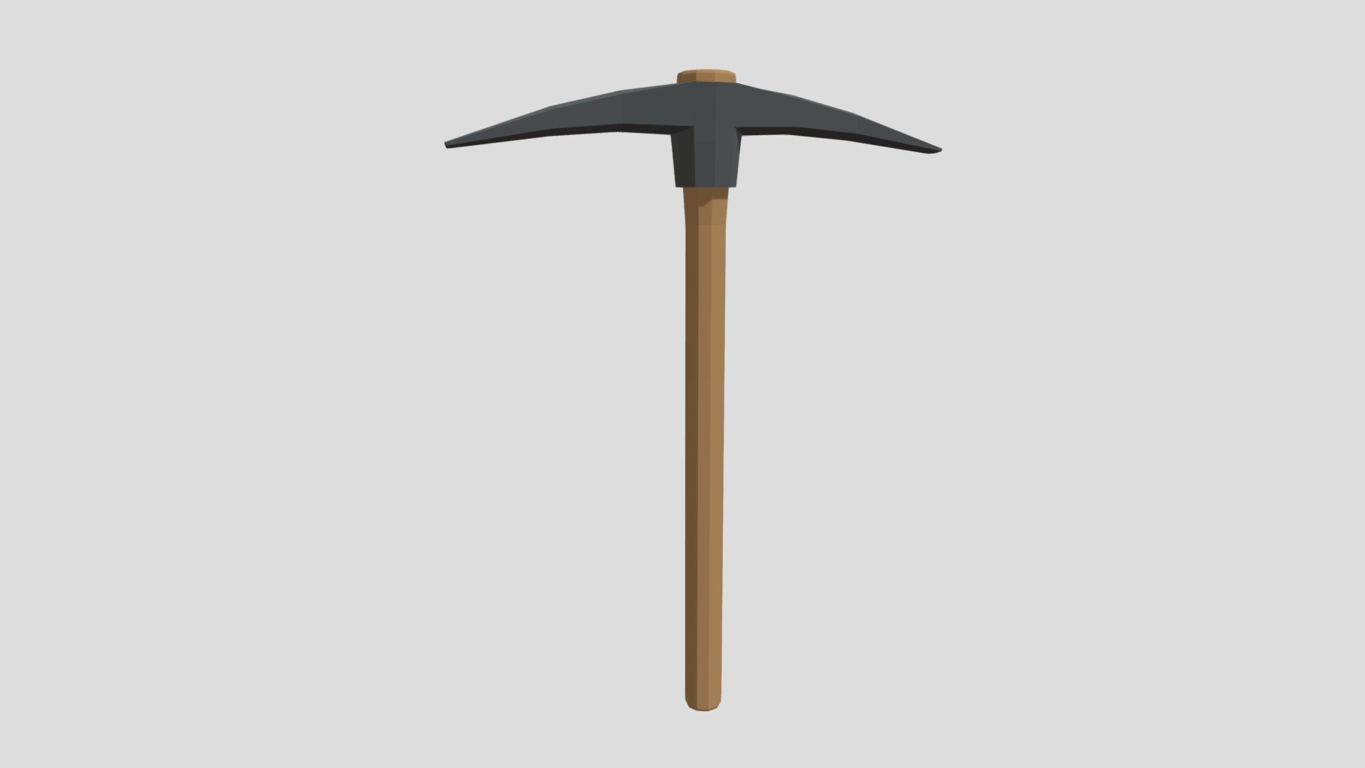 Low Poly Cartoon Pickaxe 3d model