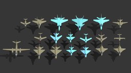 Low Poly Aircrafts Pack 1