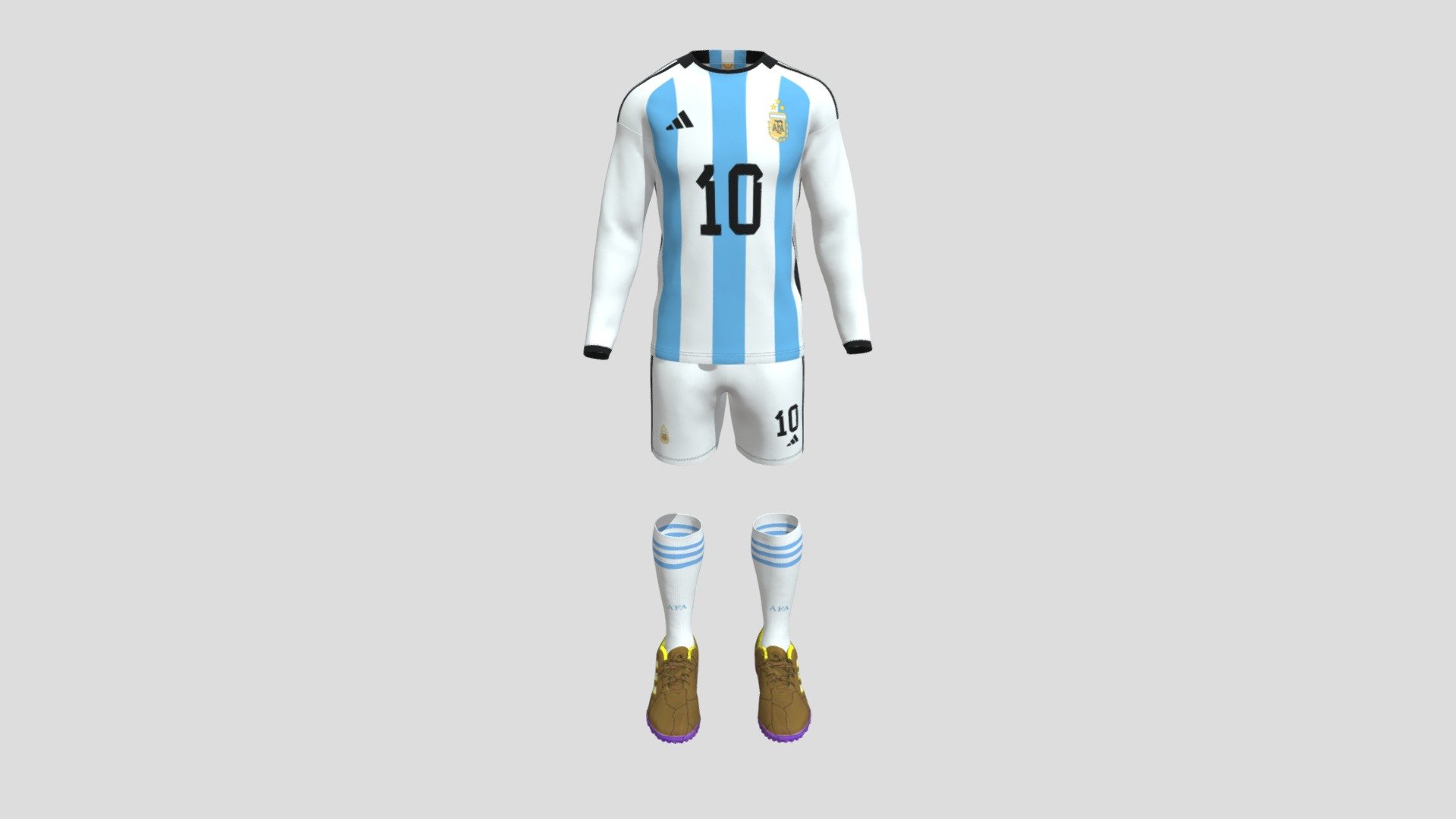 Messi Argentina Jersey 3d model