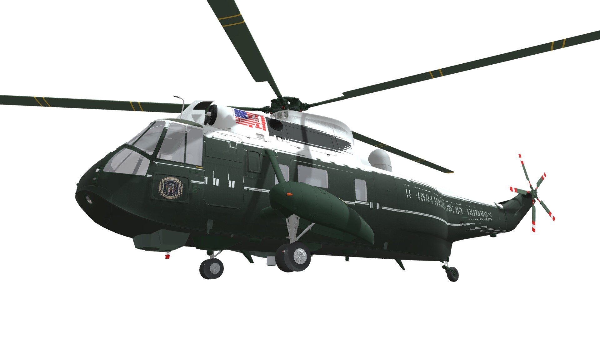 Marine One Helicopter 3d model