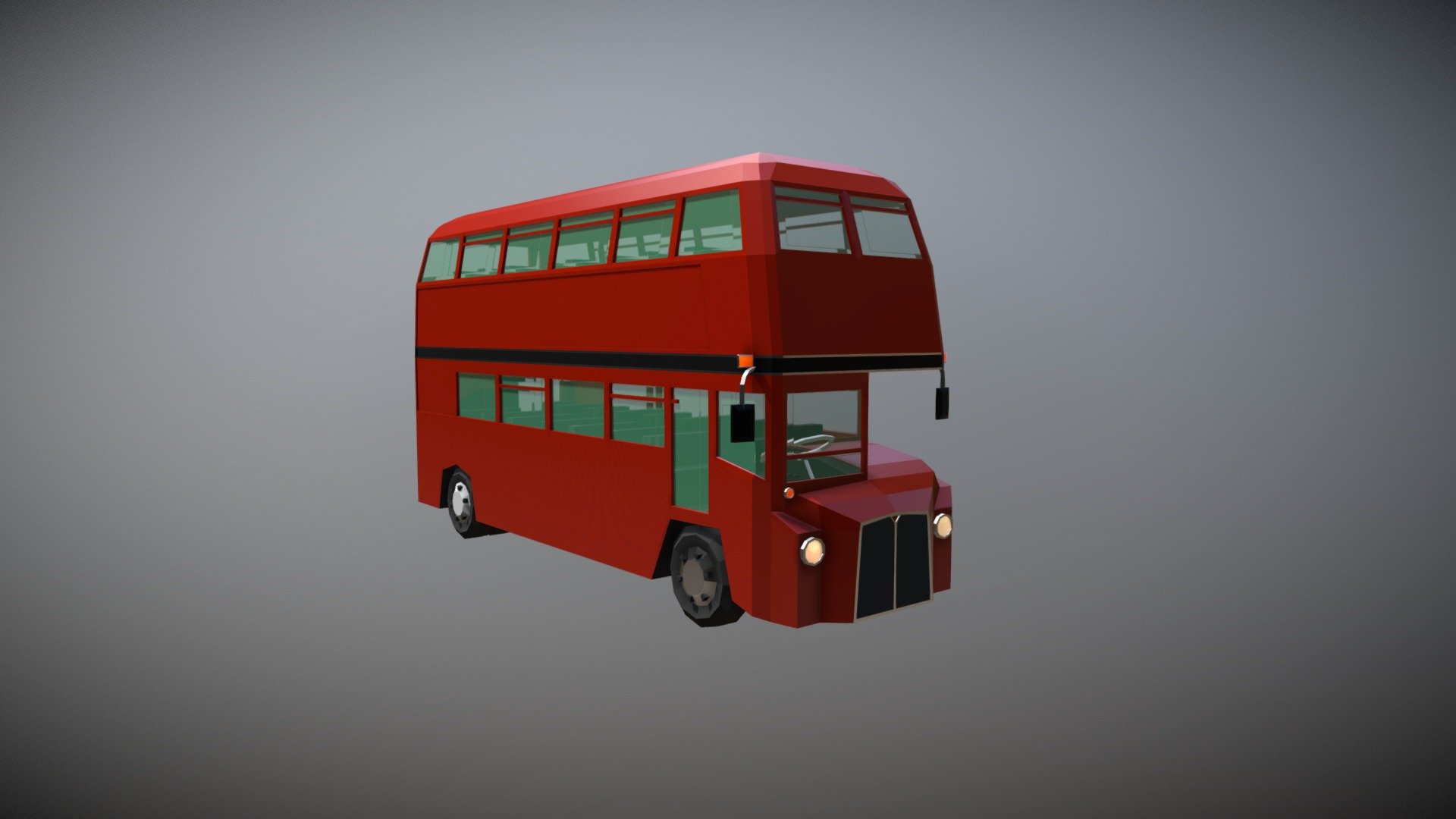 Low Poly London Bus 3d model