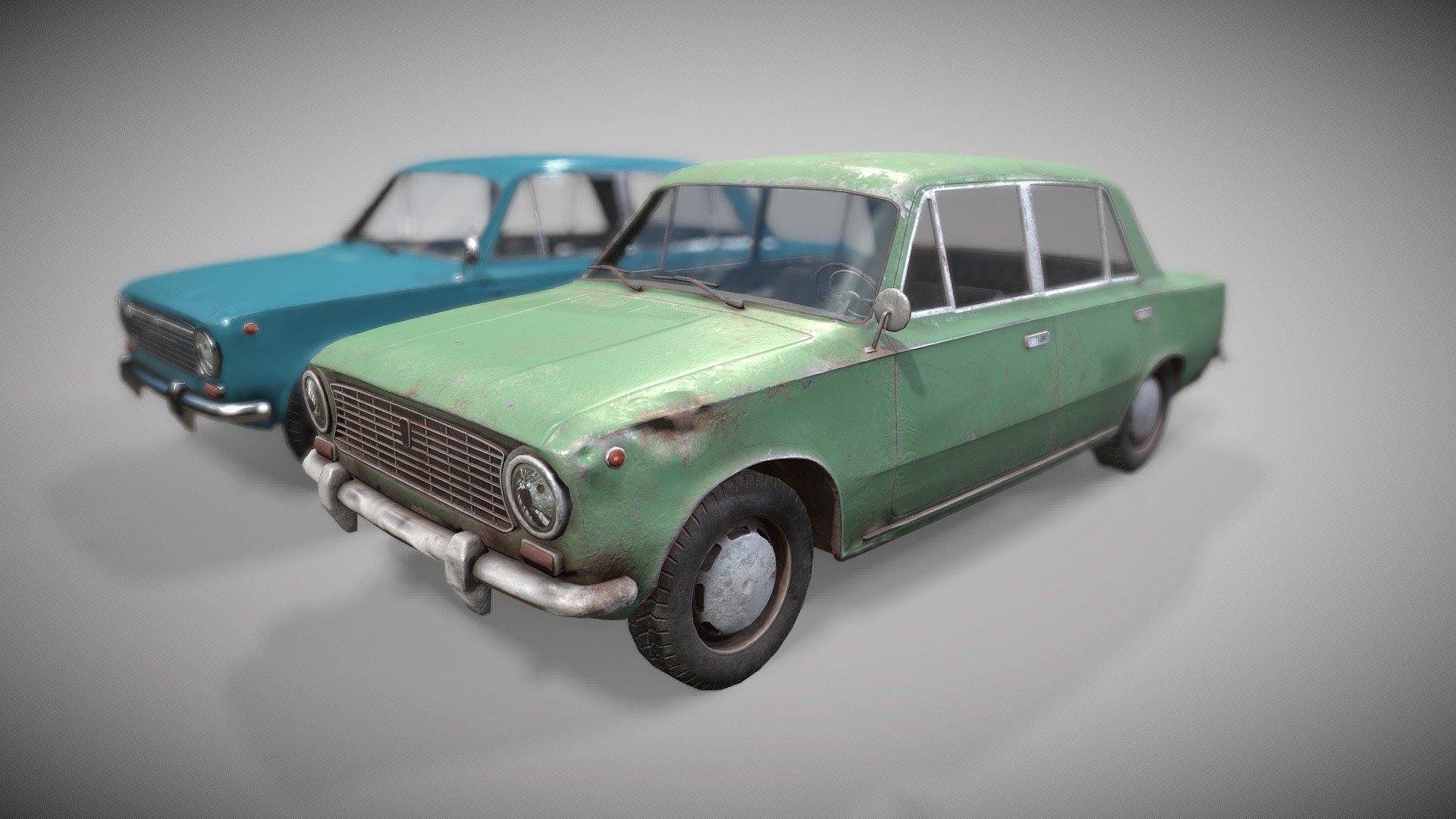 80s Russian car 3d model