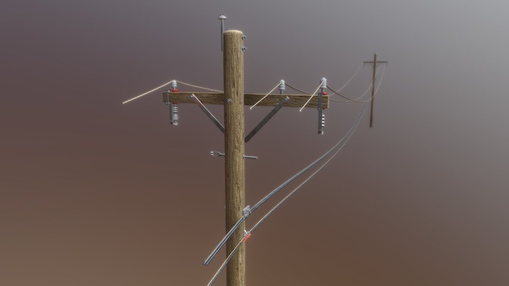 Utility Pole 3d model