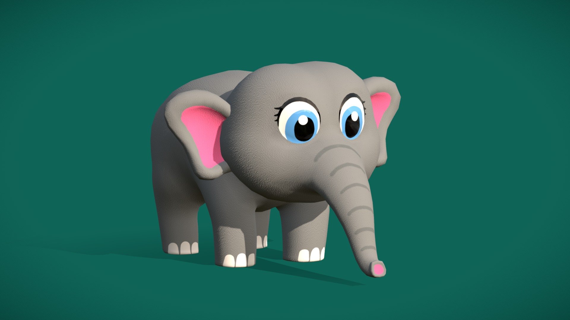 Cute Elephant 3d model