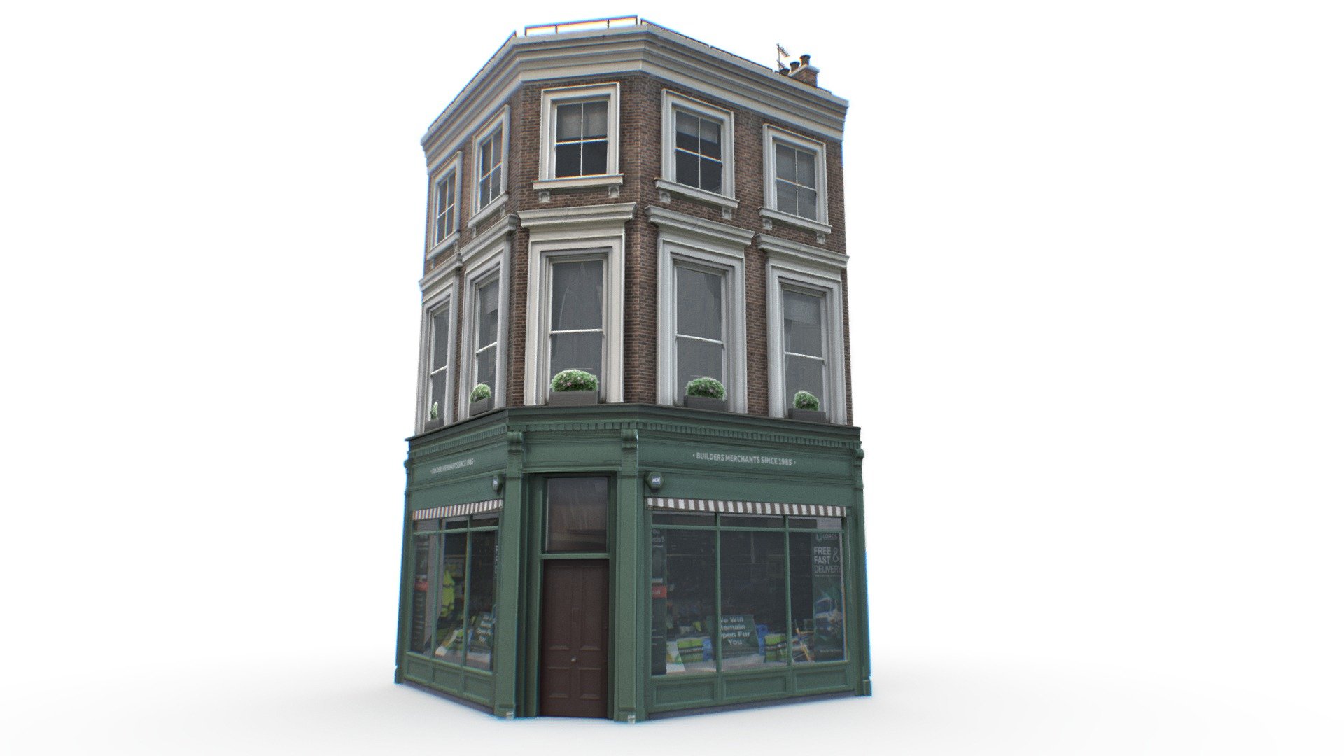 Old English Townhouse 2 3d model