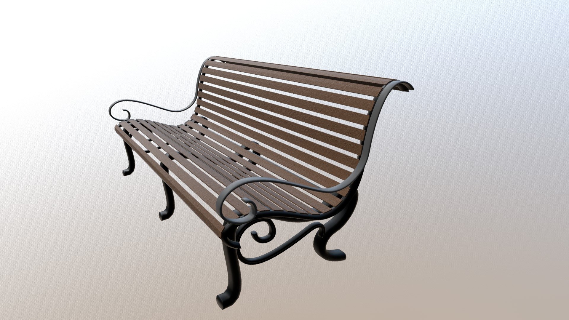 RMS Titanic Wooden Bench 3d model