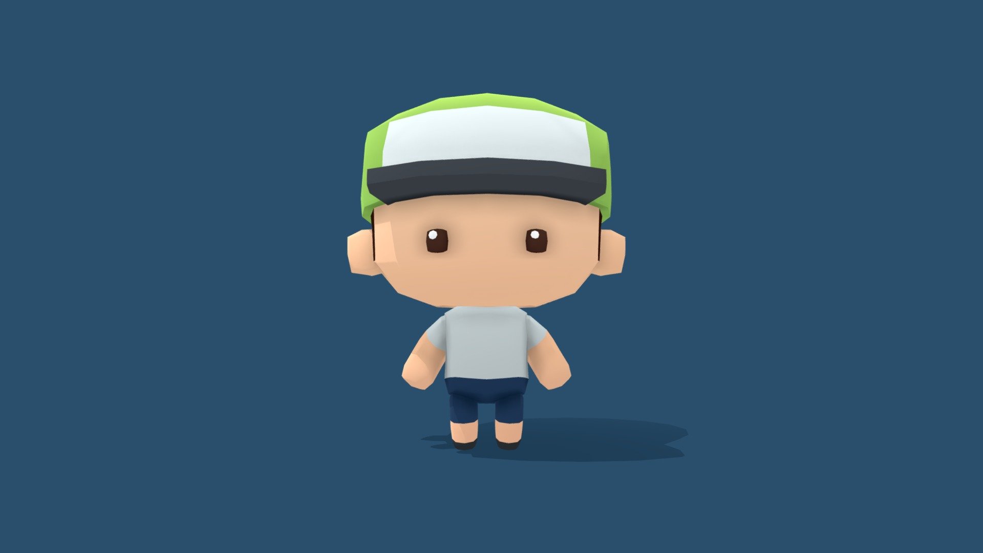 Mini Chibi Kid (Free Demo) 3d model