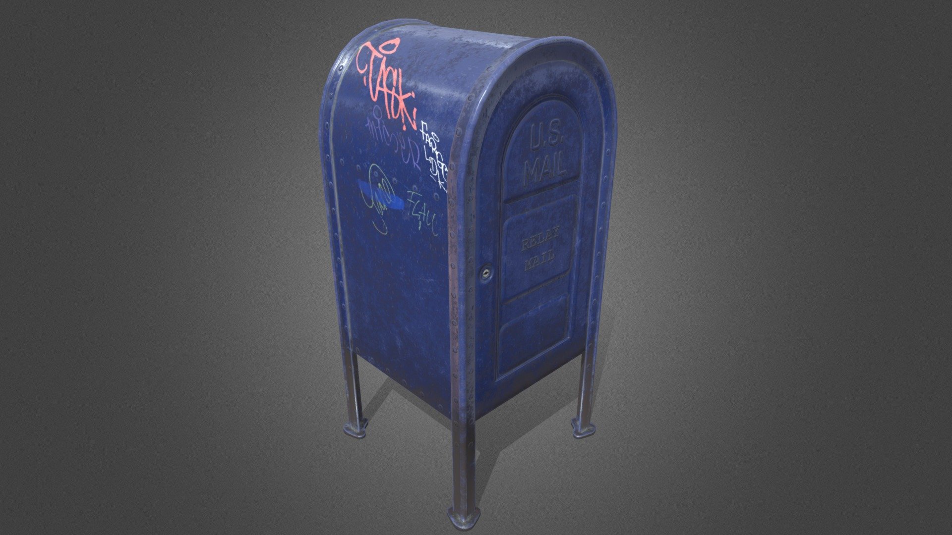 US Mail Postbox 3d model