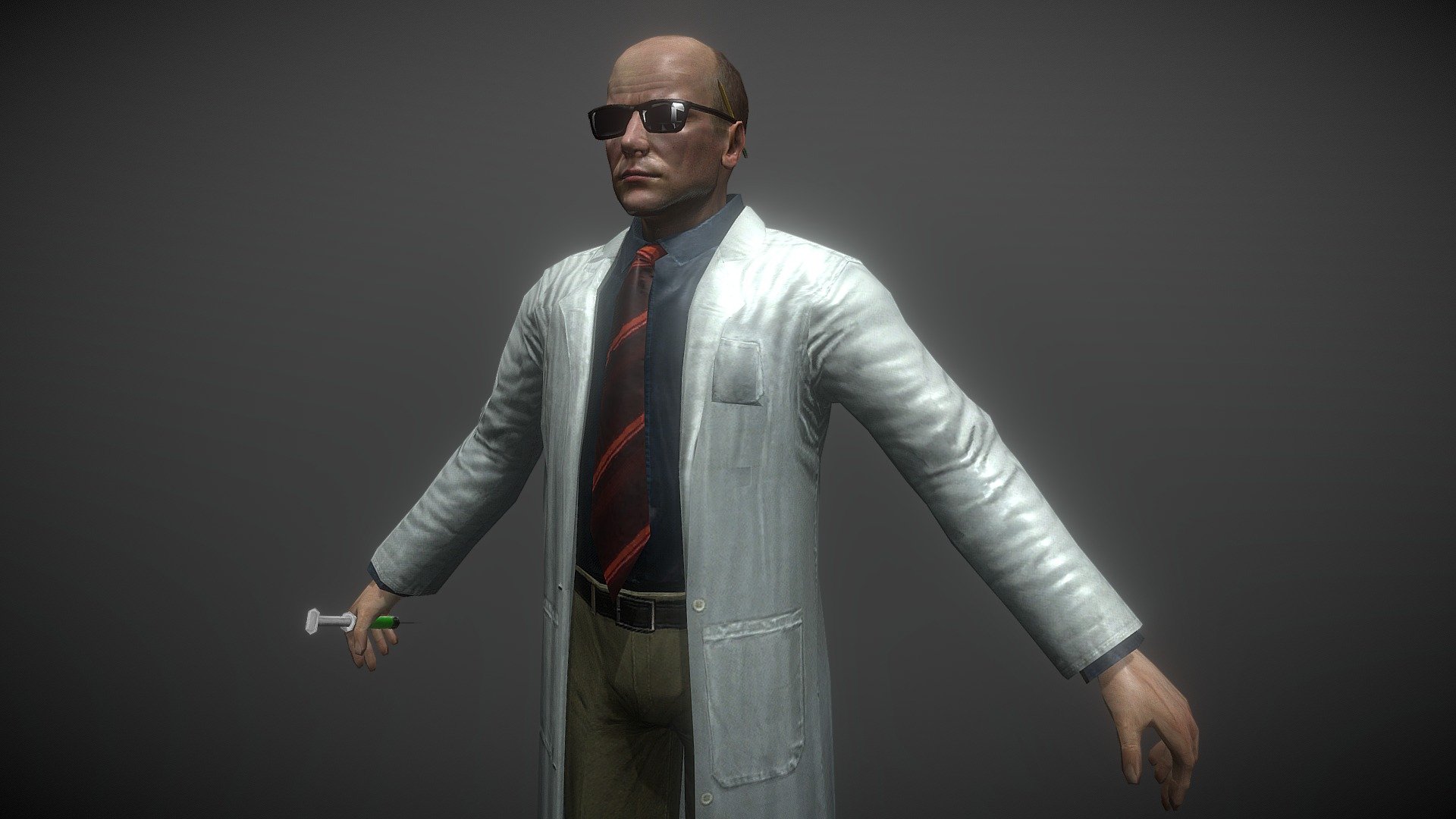 Scientist (Rigged) 3d model