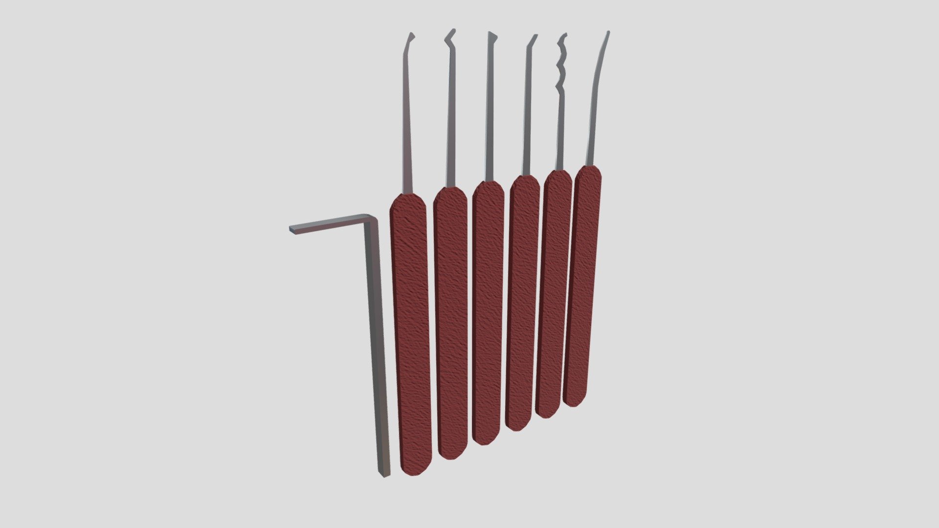 Lockpicking set 3d model