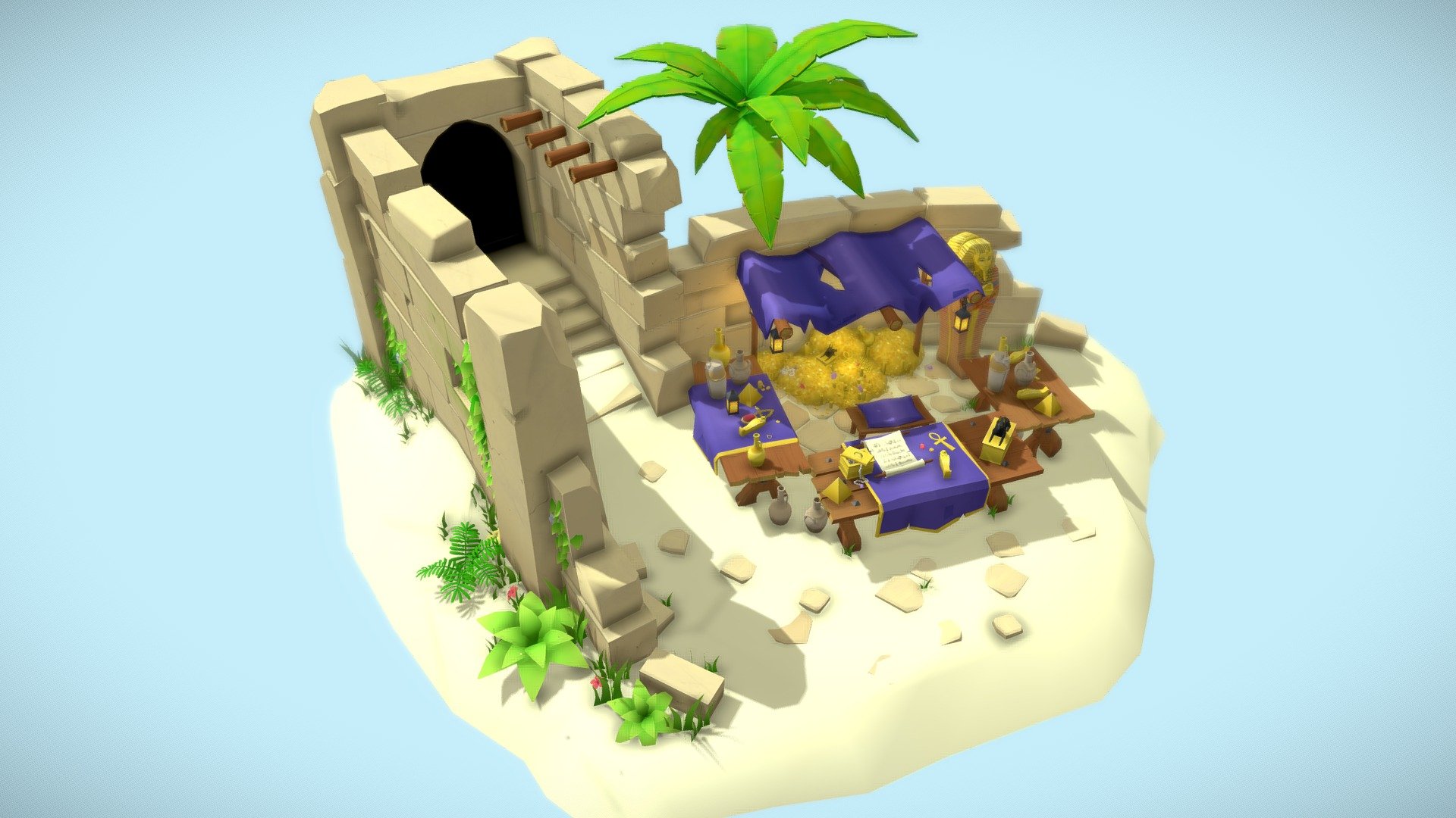 Egyptian Bazaar 3d model