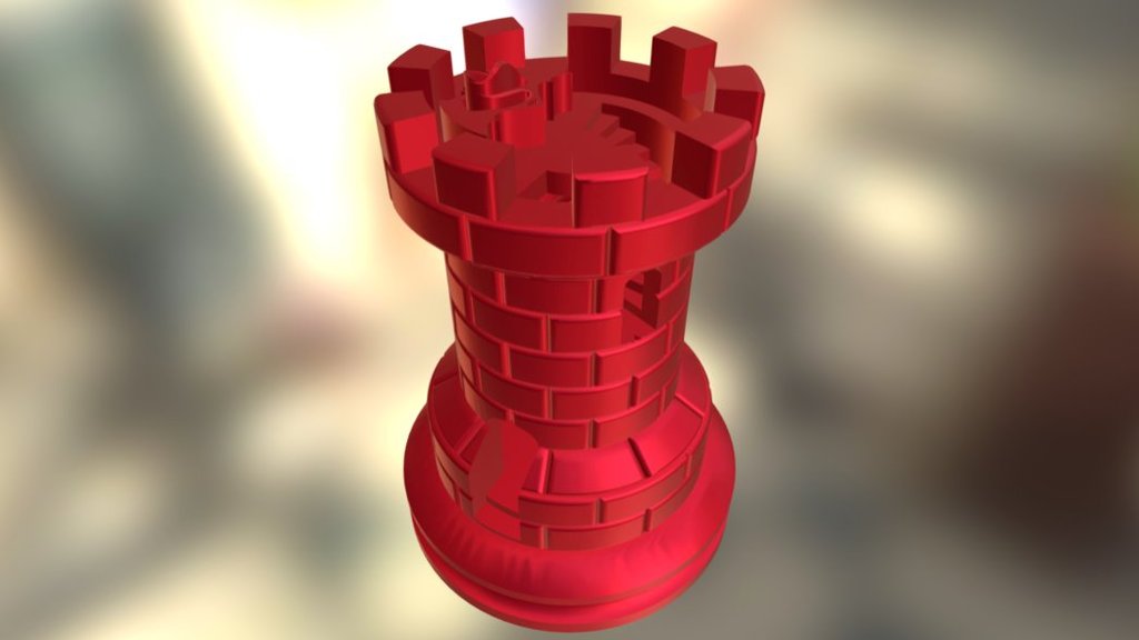 Batman Superman Rook Castle 3d model