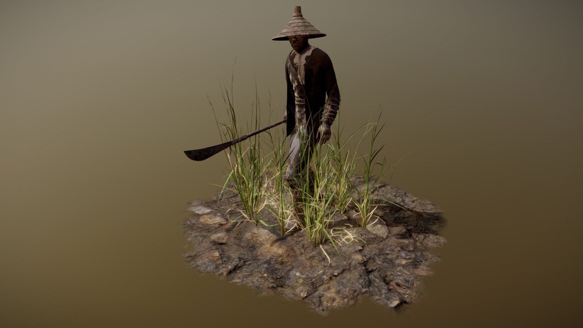 Rice Farmer 3d model