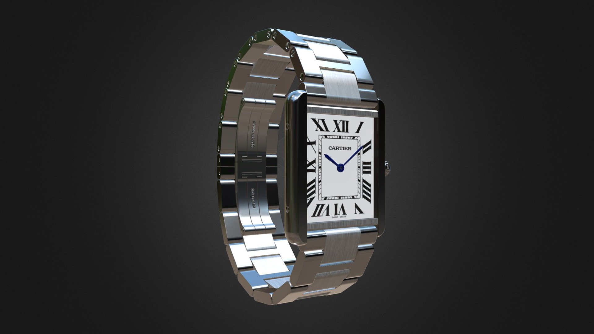 Cartier Tank Solo Watch 3d model