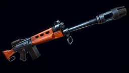 Stylized FN FAL rifle