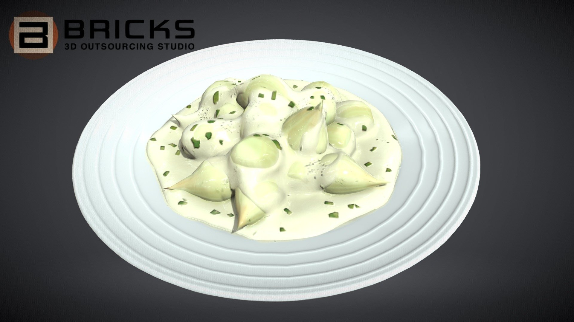 Creamed Onions 3d model