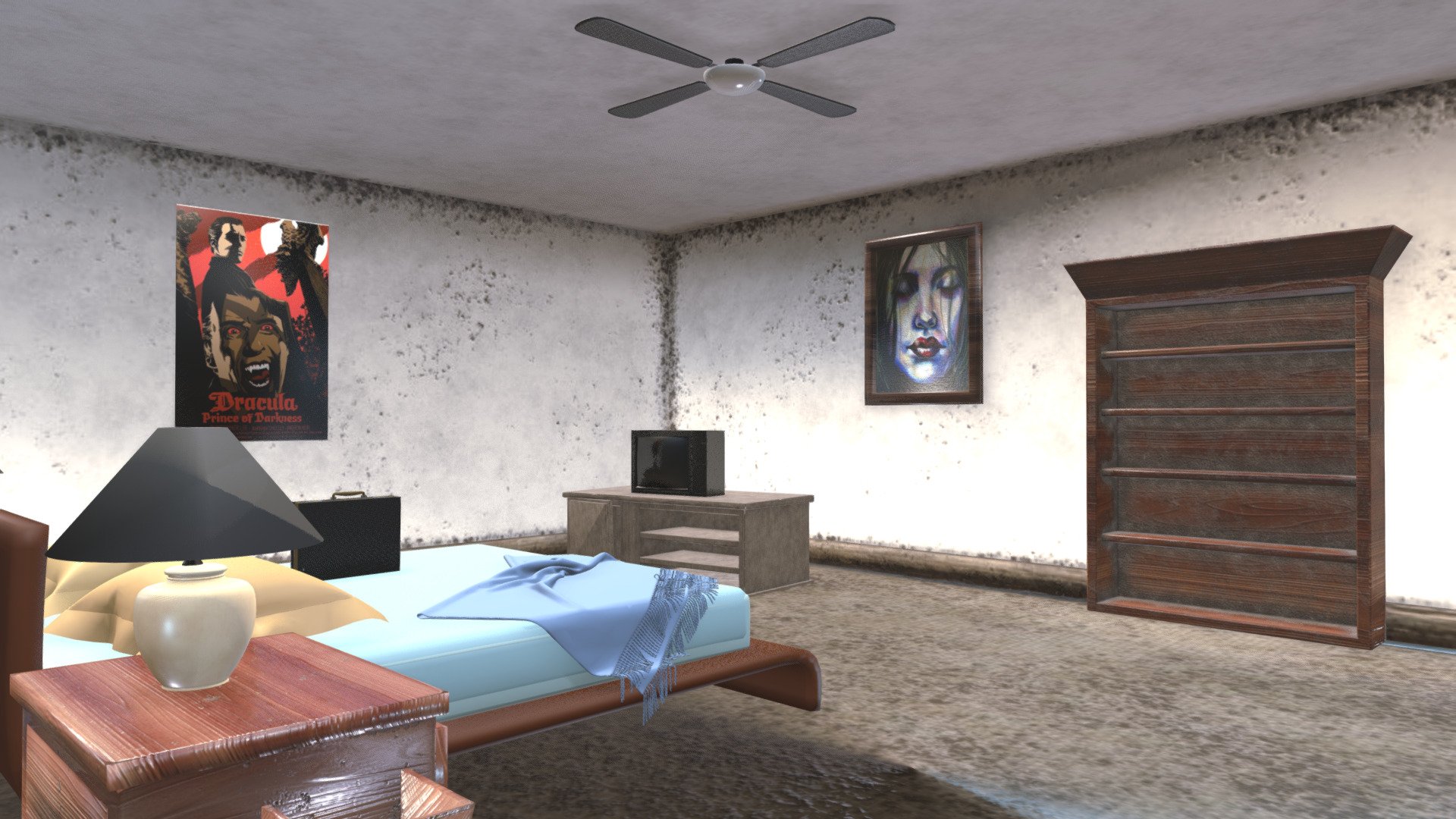 Motel Room 3d model