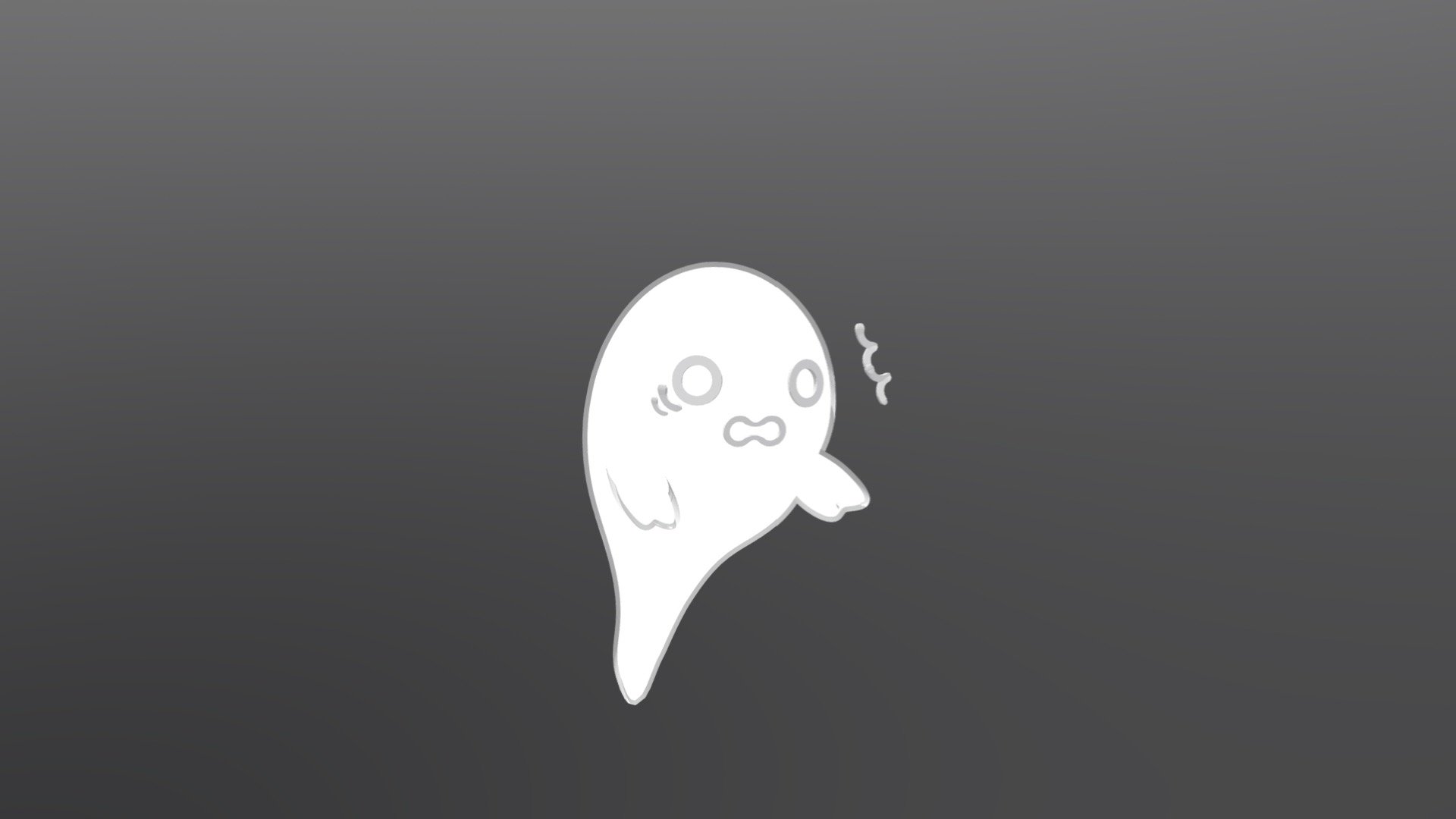 Scared Ghost. 3d model