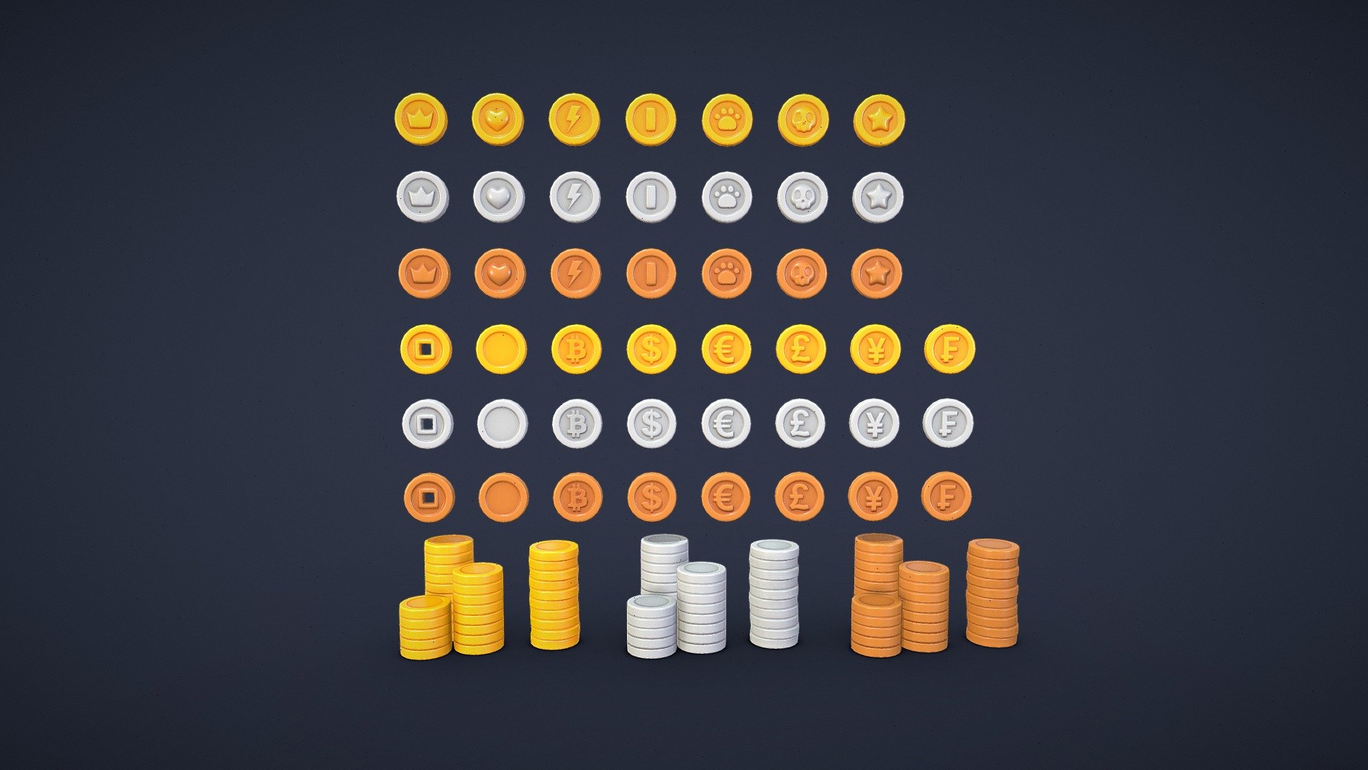 Coin Pack 3d model