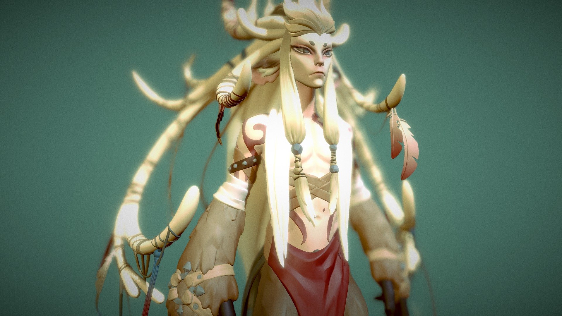 Forest spirit fanart 3d model