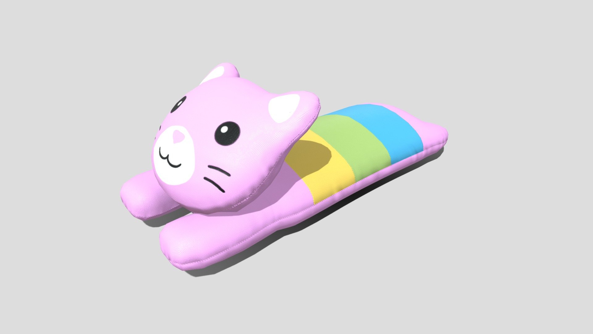 Fabric plush toy (pillow) 3d model