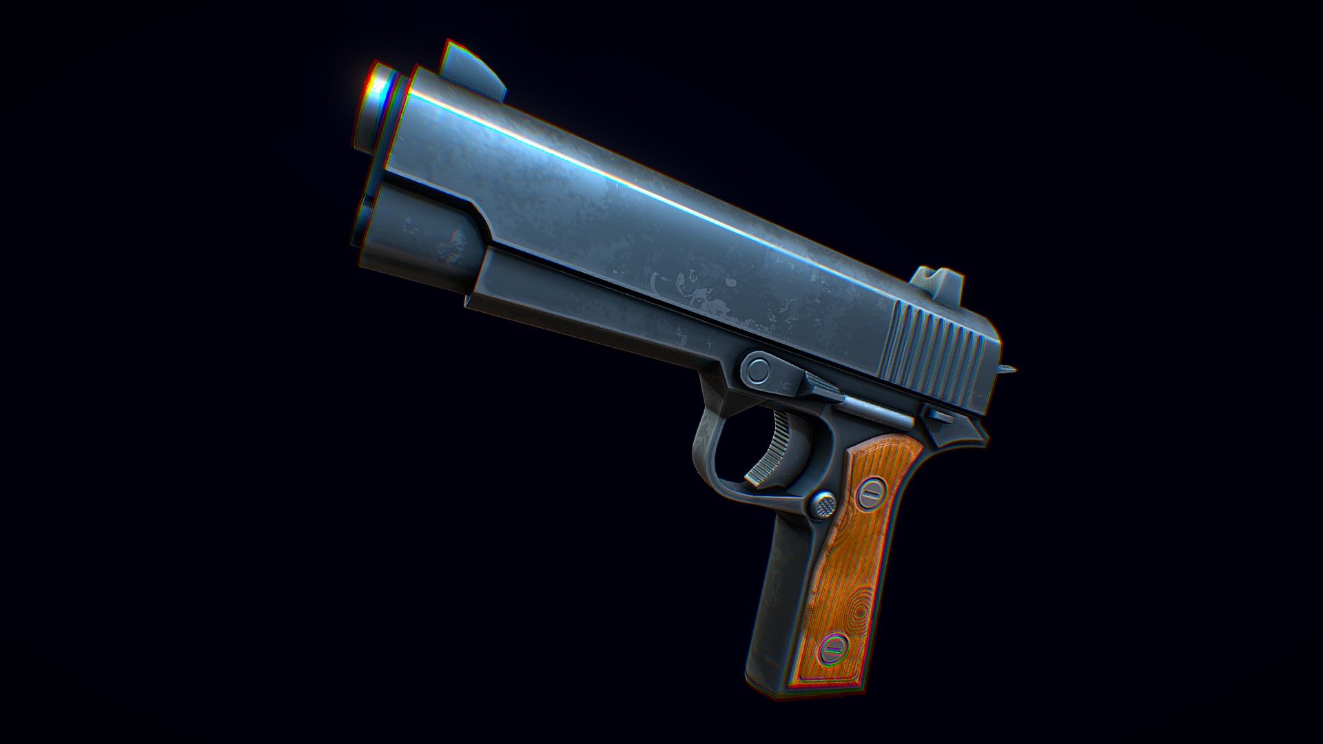 Stylized M1911 Colt 3d model