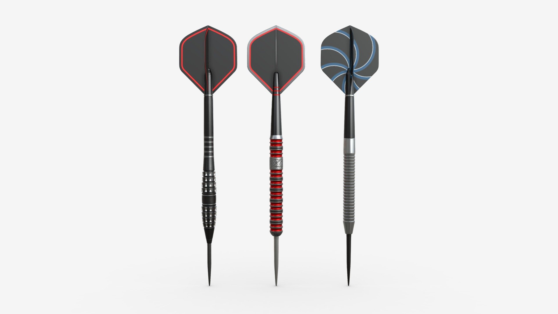 Steel Tip Dart Set 3d model