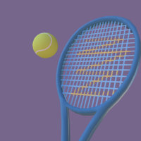 tennis racket and ball