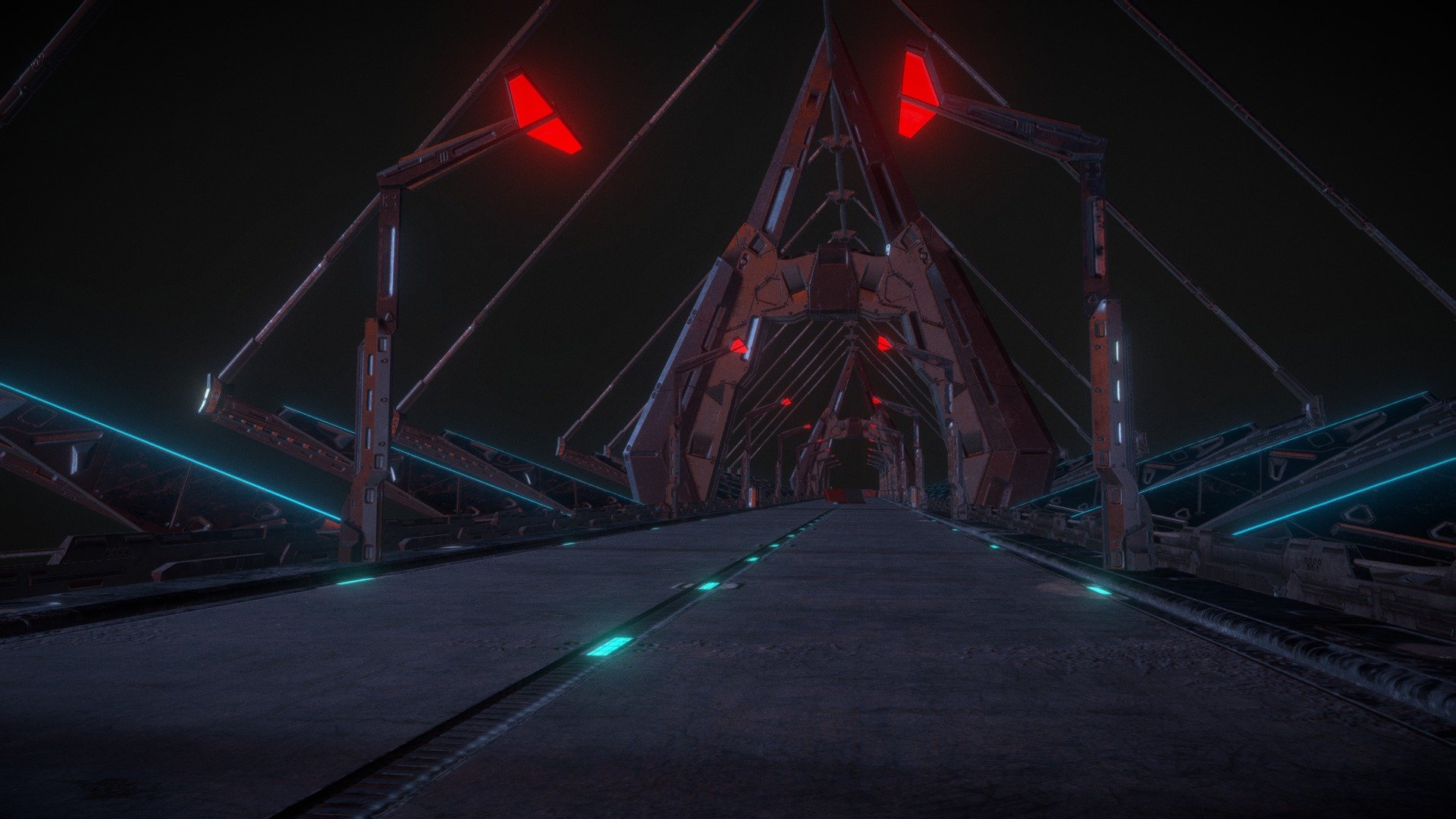 Sci-fi Bridge 3d model