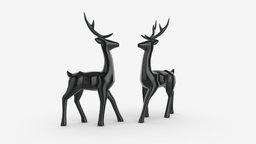 Decorative black reindeer