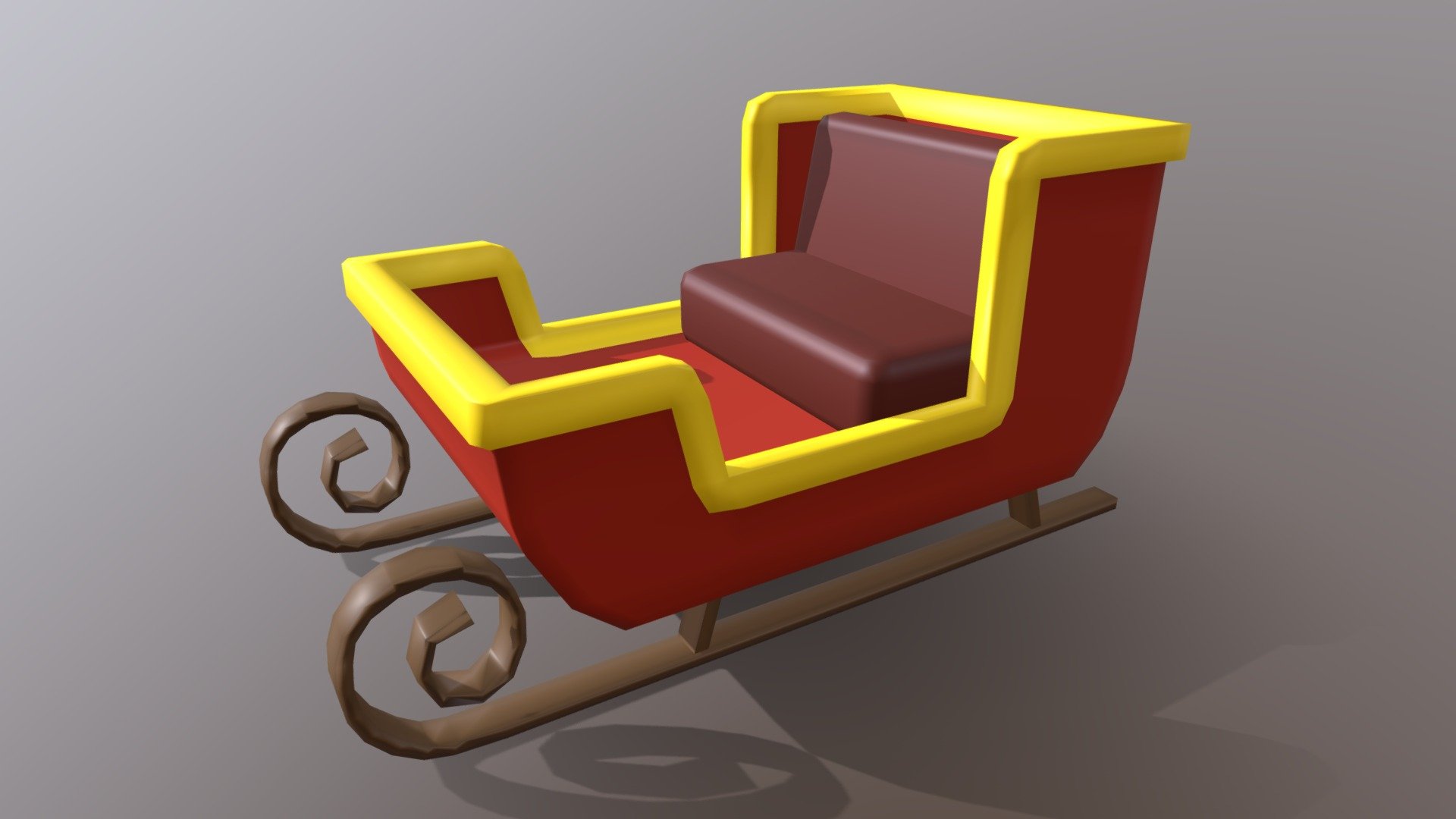 Santa Sleigh 3d model