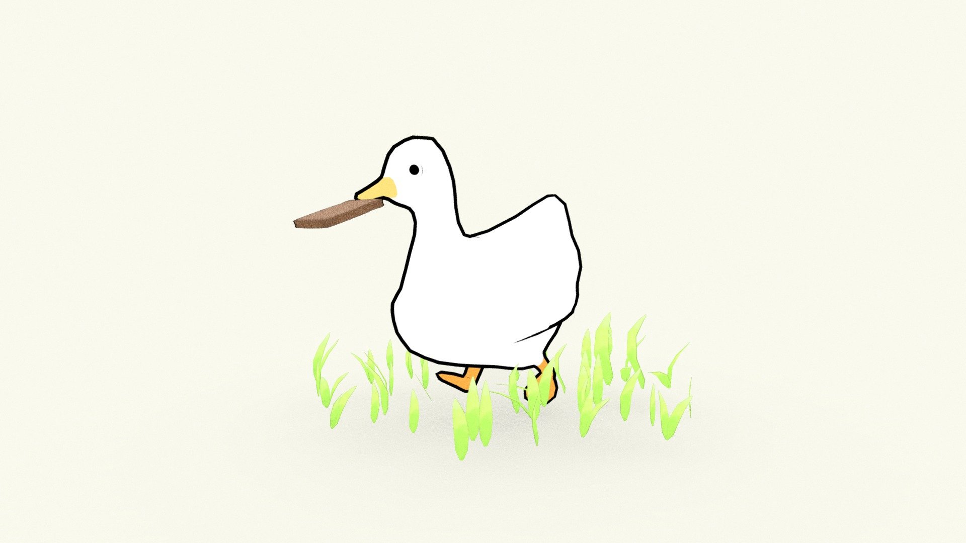 duck on the run 3d model