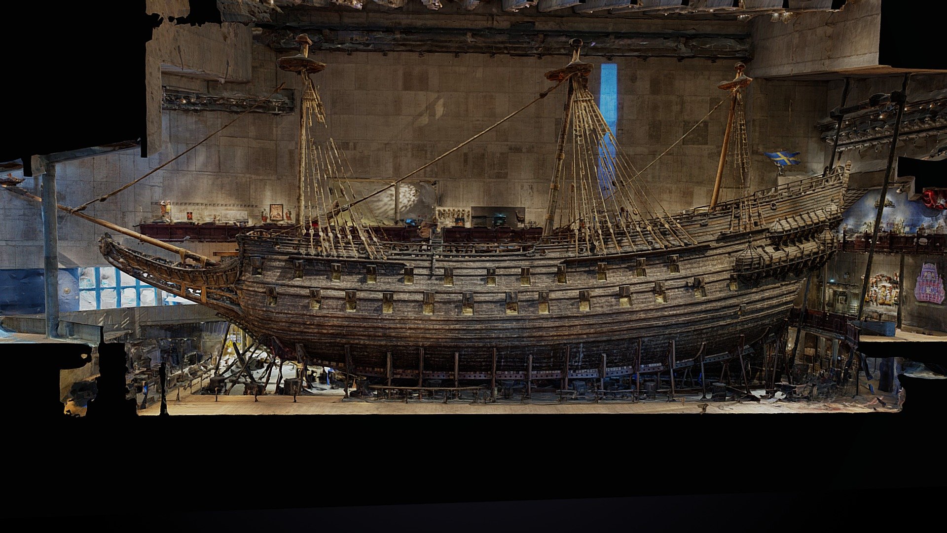 the Vasa warship museum. 3d model