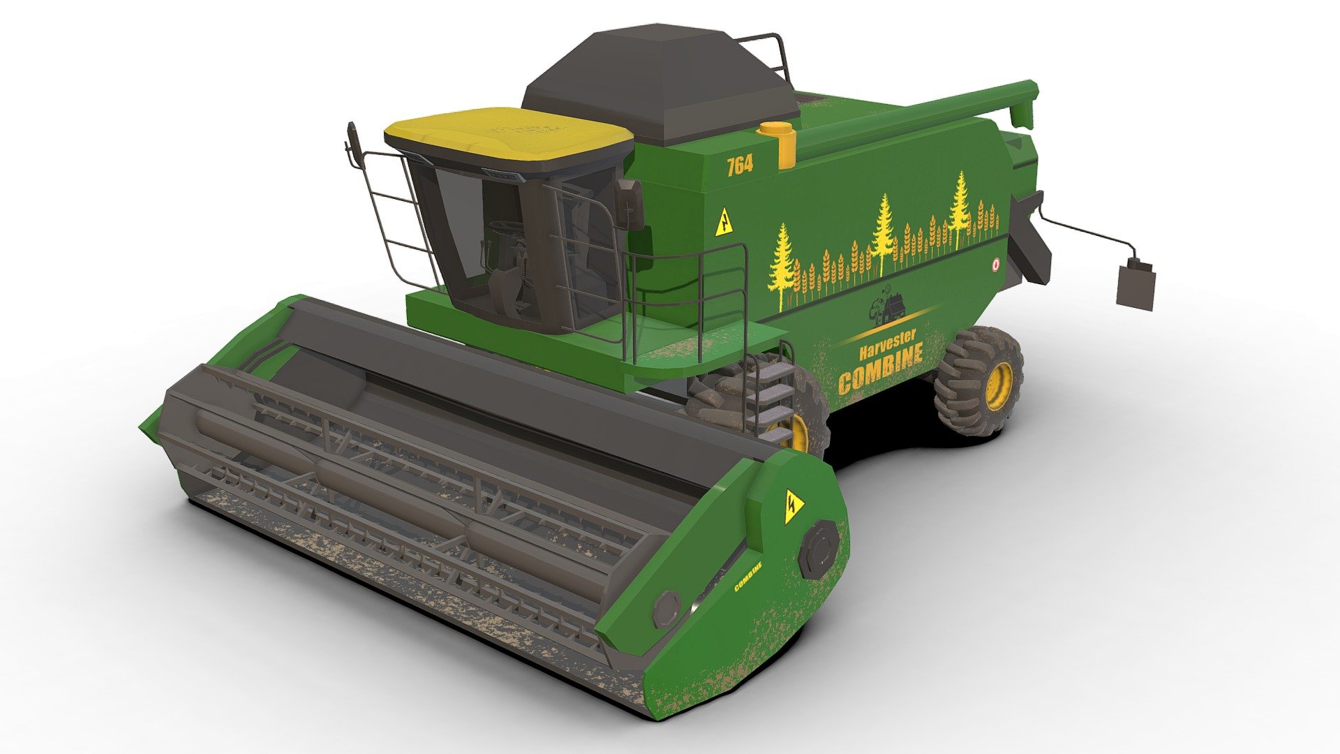 Combine Harvester 3d model