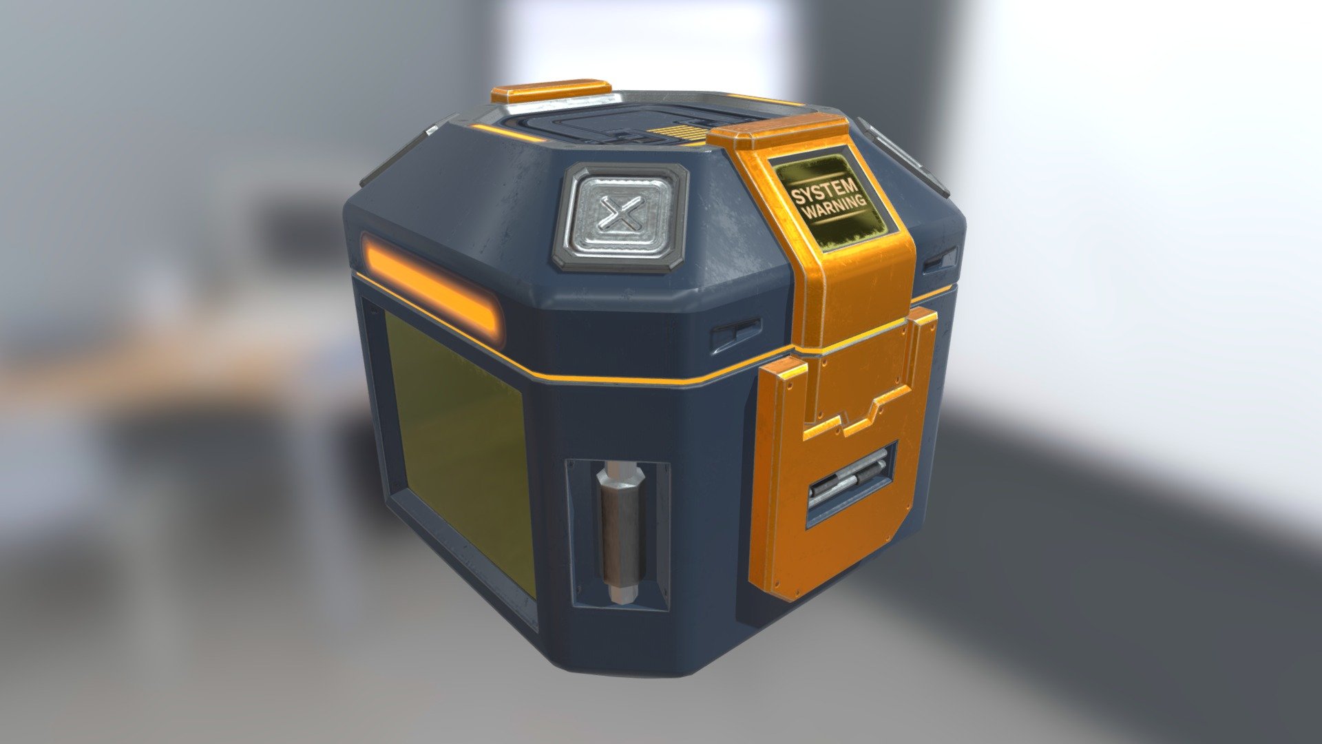 Scifi Props Treasure Chest Crate Loot Box 3d model