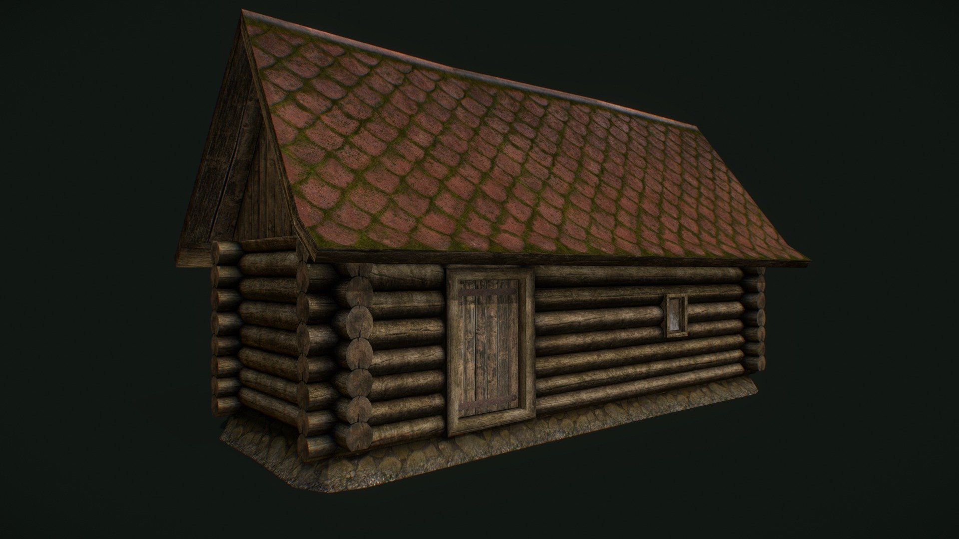 Traditional slavic wooden warehouse 3d model