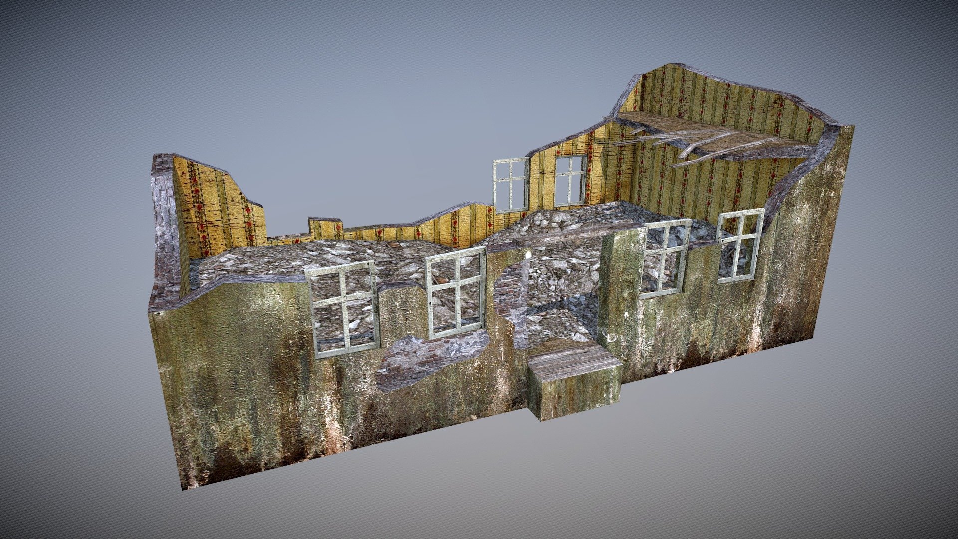 Ruined Building 4 3d model