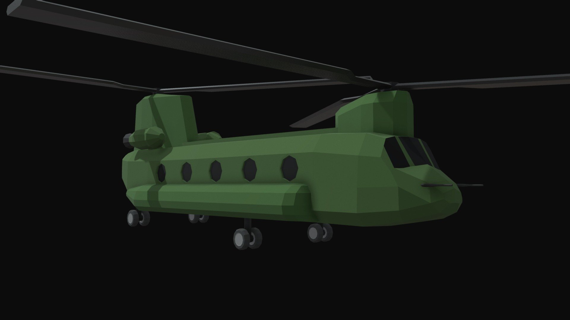 Chinook CH47 Low Poly 3d model