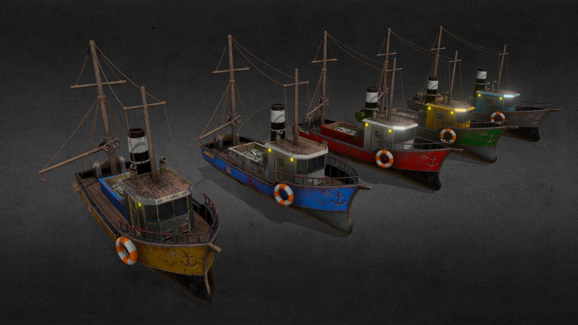 Fisher Boat 3d model