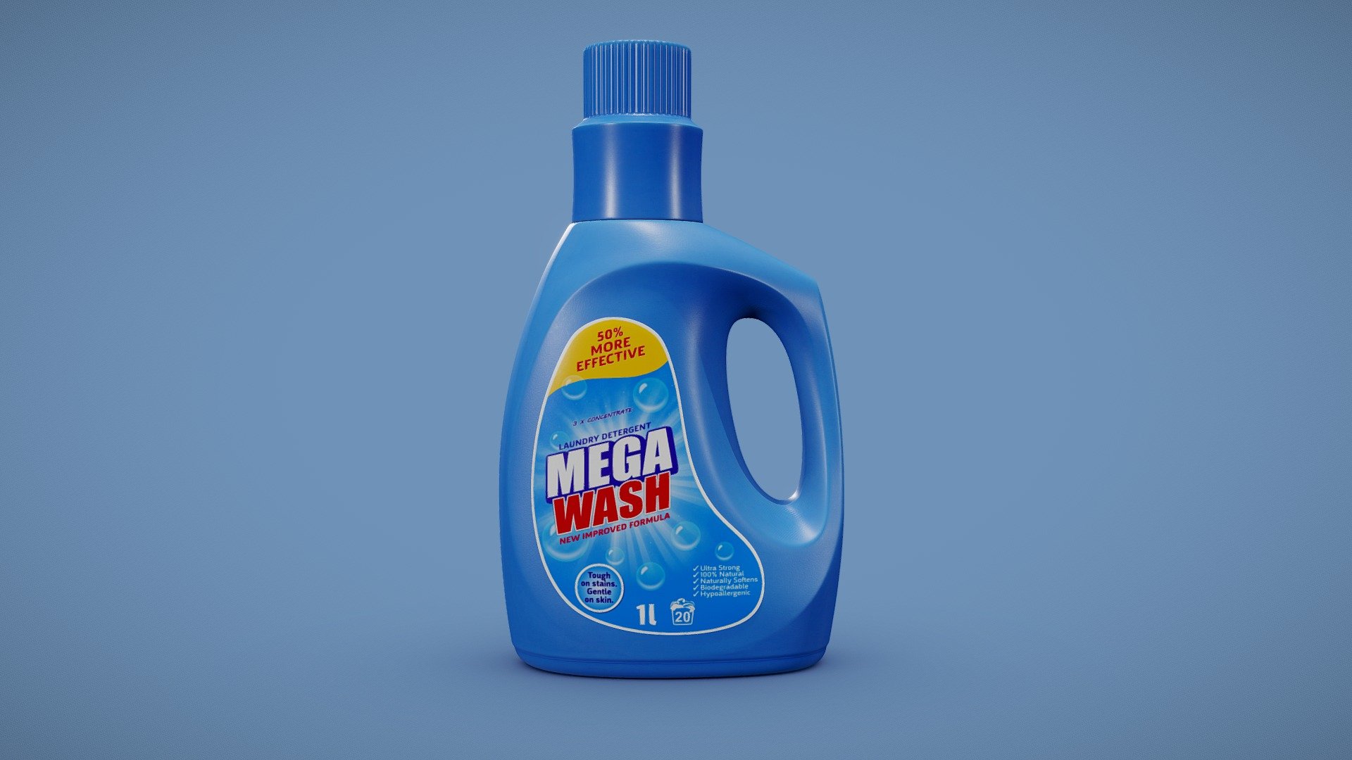 Laundry Detergent Bottle PBR 3d model